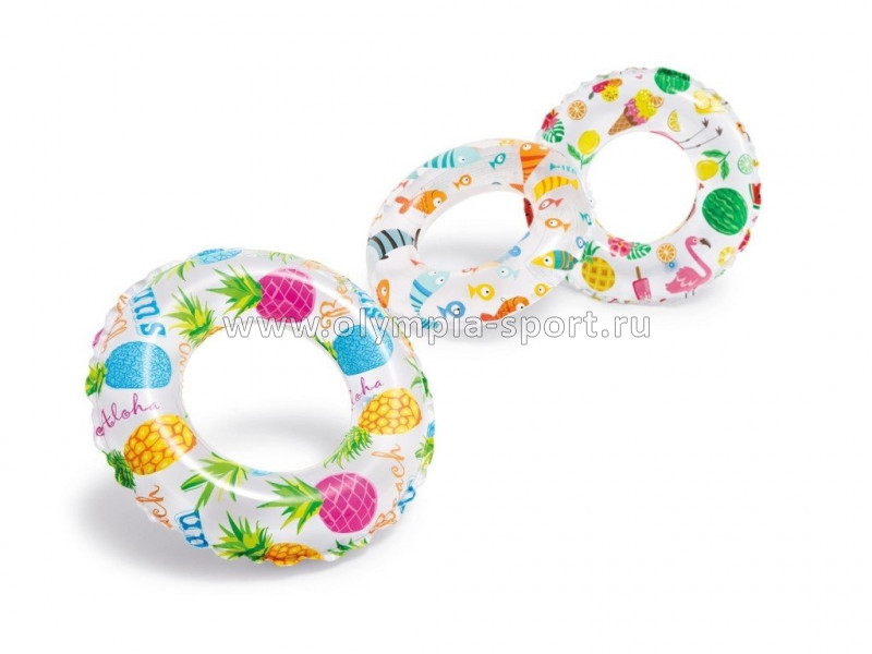 Круг для плавания Intex 59241 61см, надувной, 6-10 лет