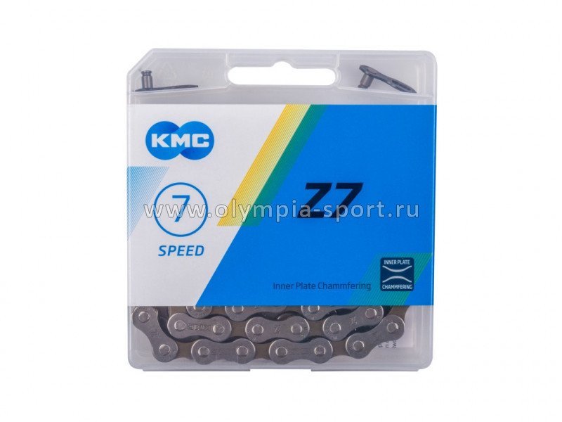 Цепь 6-7 ск., 114 зв., 1/2"x3/32", 7,3 мм, Z-7 с замком, в коробке, серо-корич.