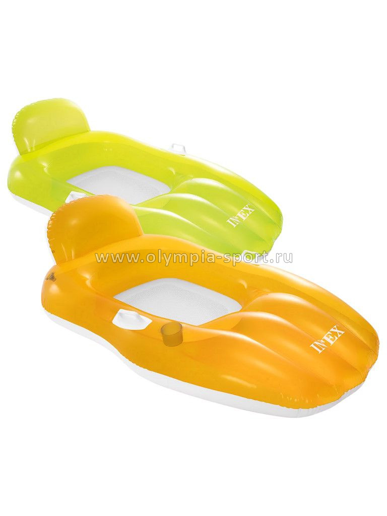 Матрас-кресло для плавания надувной Intex 56805 163х104см с ручками, от 9 лет