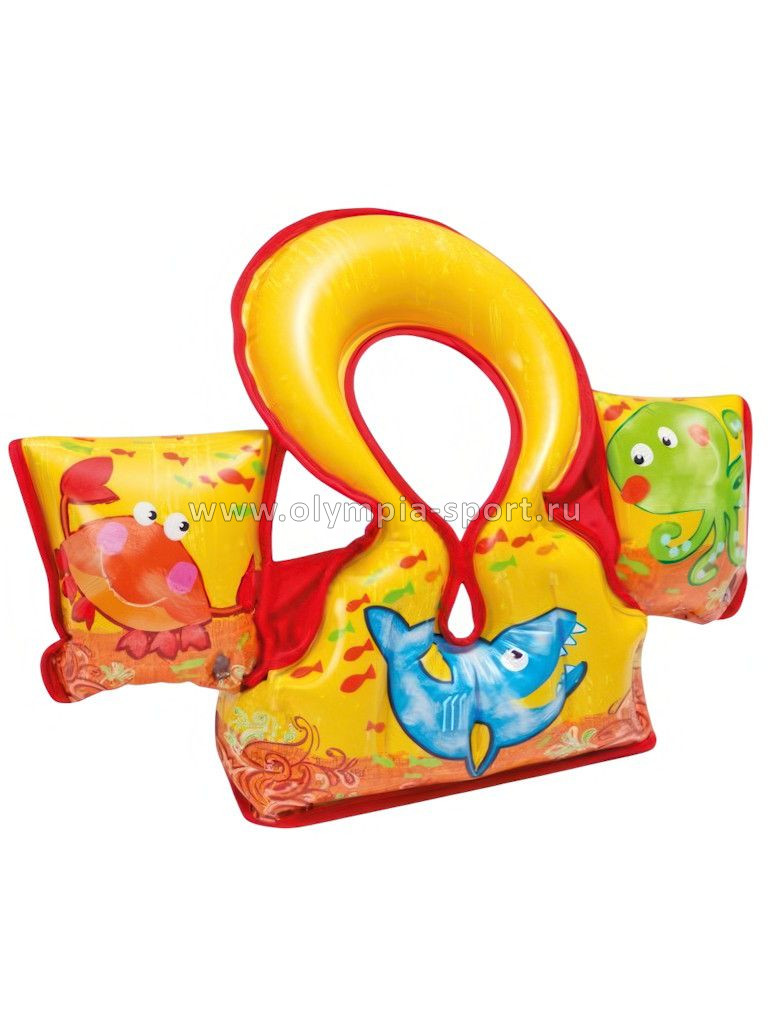 Жилет для плавания Intex 58673 надувной с нарукавниками, 3-6 лет