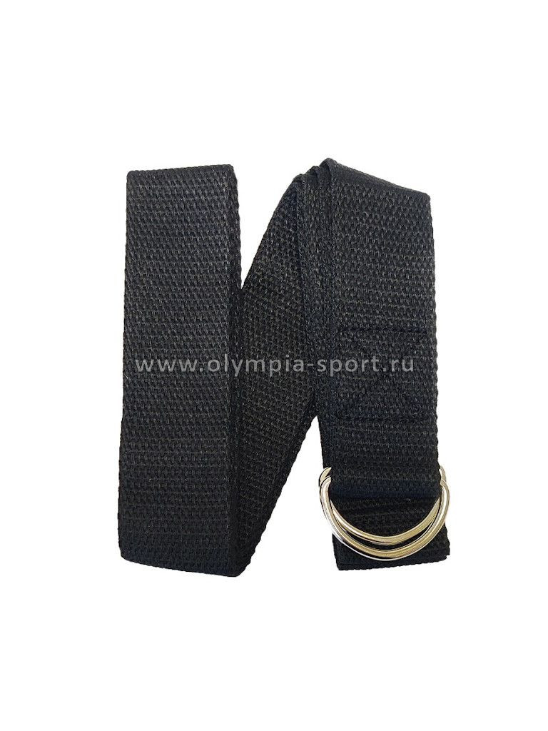 Ремень для йоги YJ-38183, 180х3,8см, черный