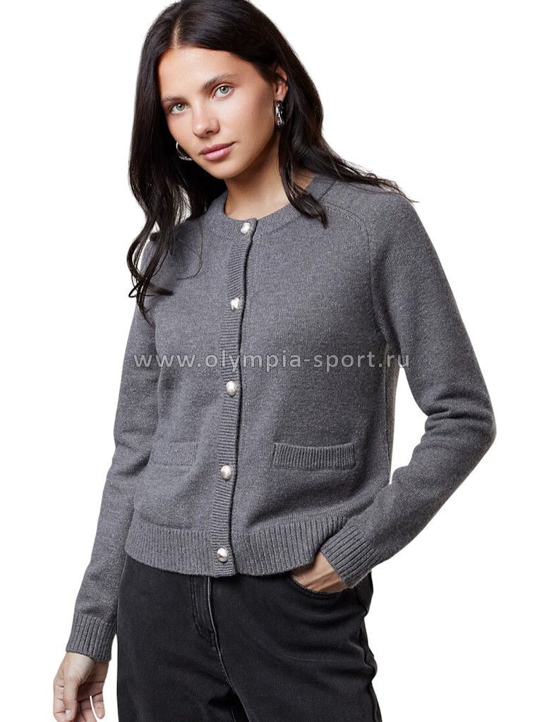 Кардиган женский Vilatte D31.141 темно-серый меланж
